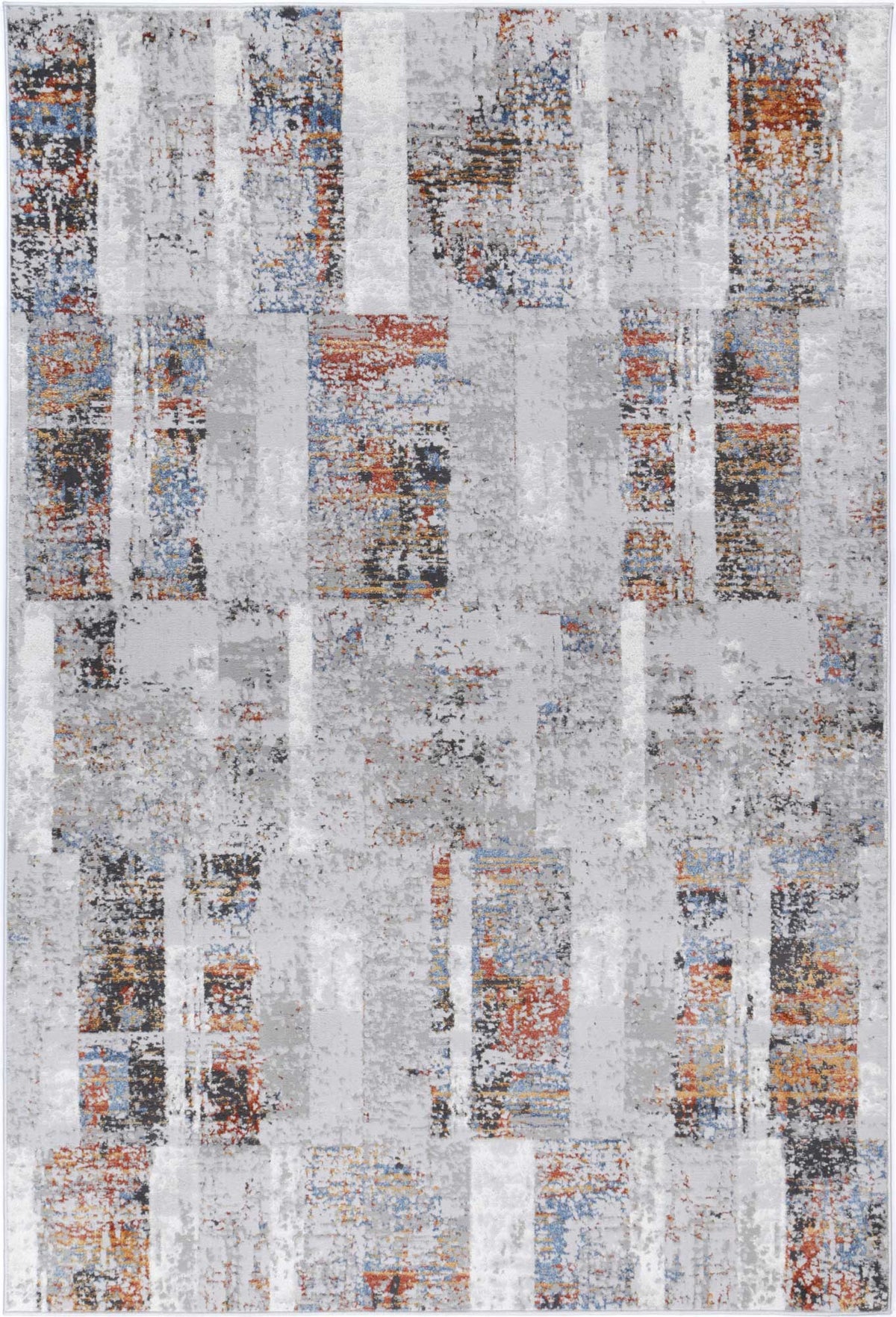 Lisbon Herman Grey & Multi Abstract Rug