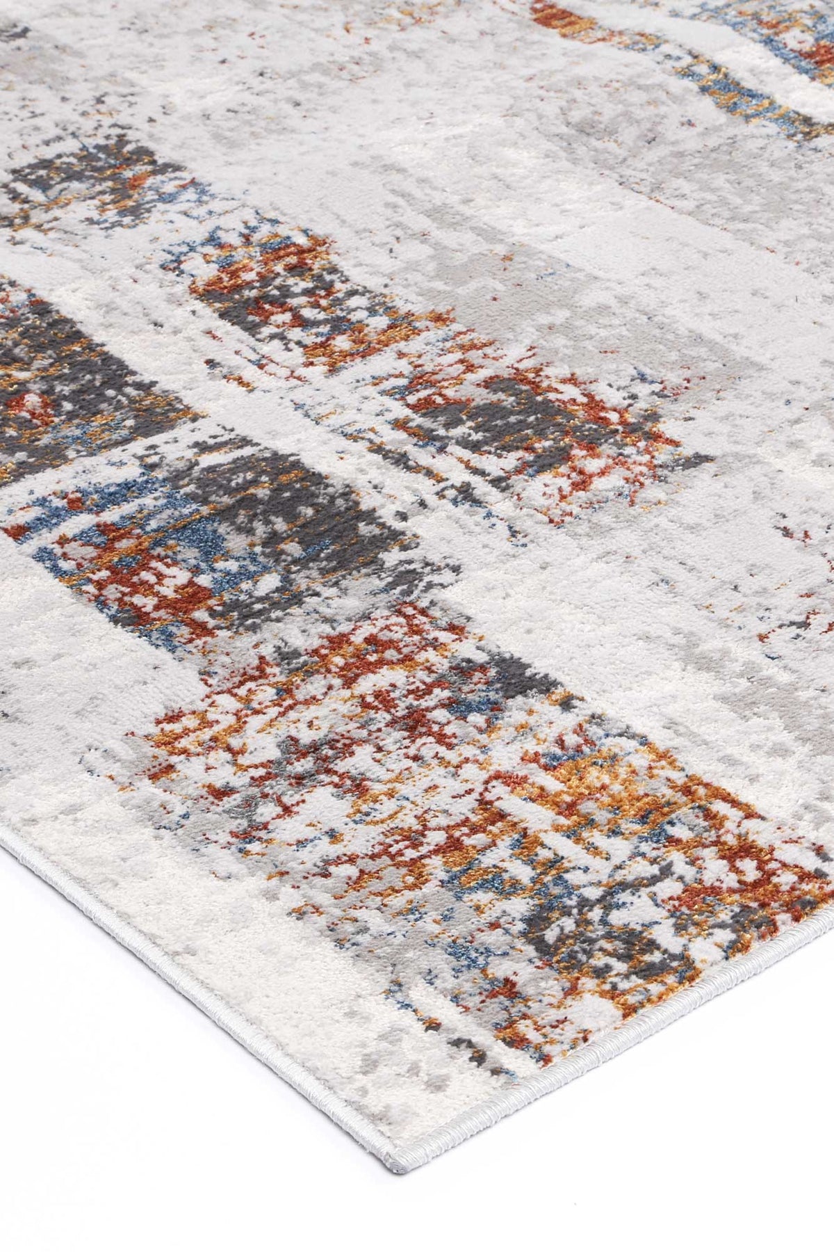 Lisbon Herman Grey & Multi Abstract Rug