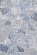 Porto Mason Grey & Blue Geometric Rug