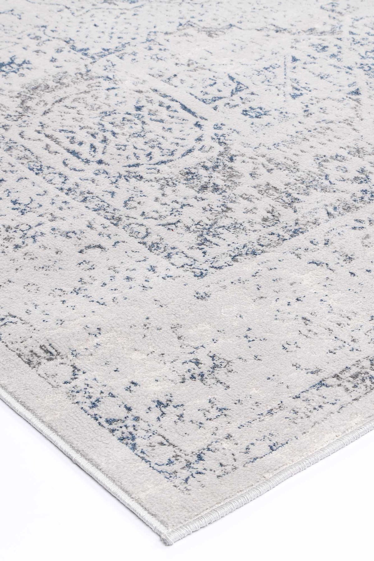 Lisbon Luna Cream & Blue Traditional Rug