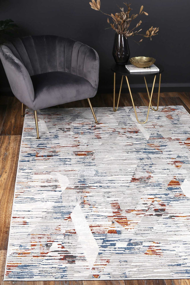 Lisbon Michael Grey & Multi Abstract Rug