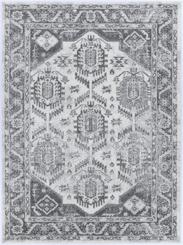 Avignon Cosquer Cream Grey Traditional Rug - PROV03