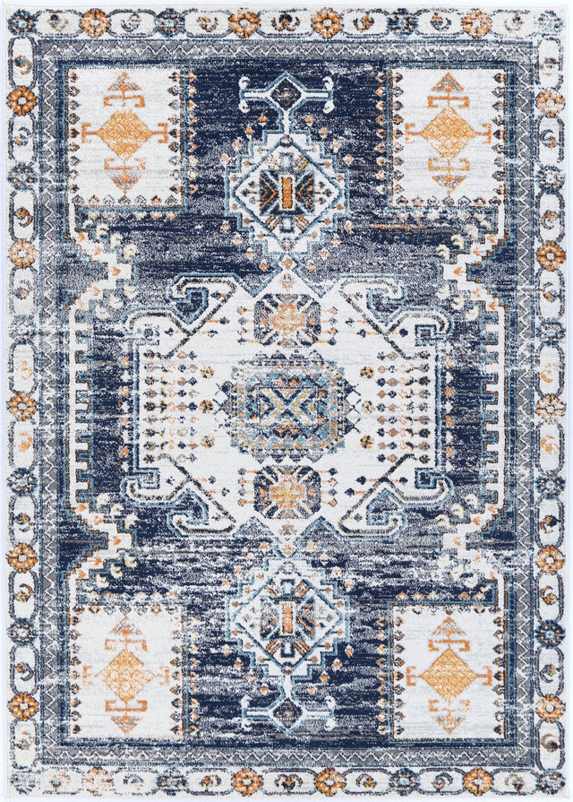 Avignon Taza Blue Cream Transitional Rug - PROV06