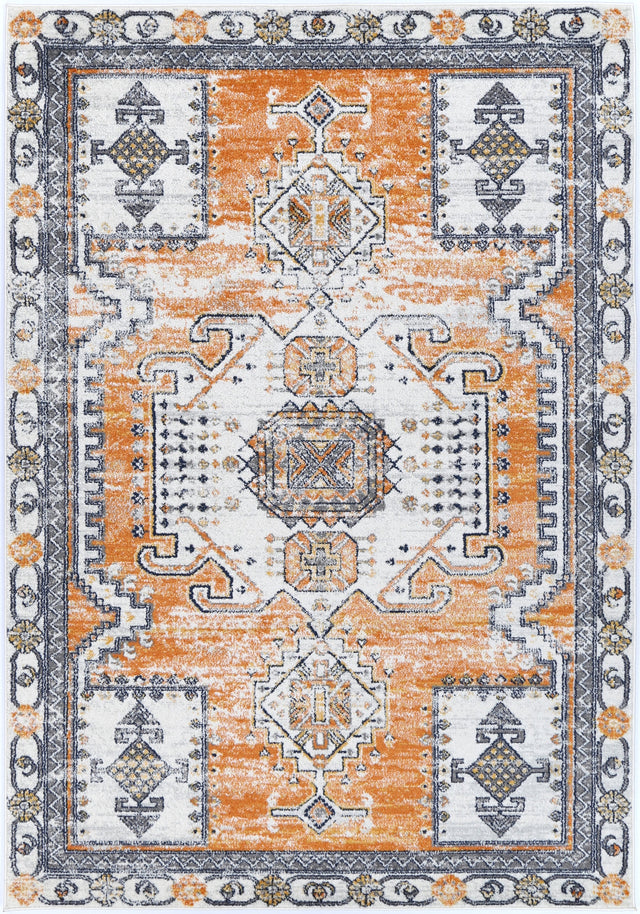 Avignon Taza Terracotta Cream Transitional Rug - PROV07