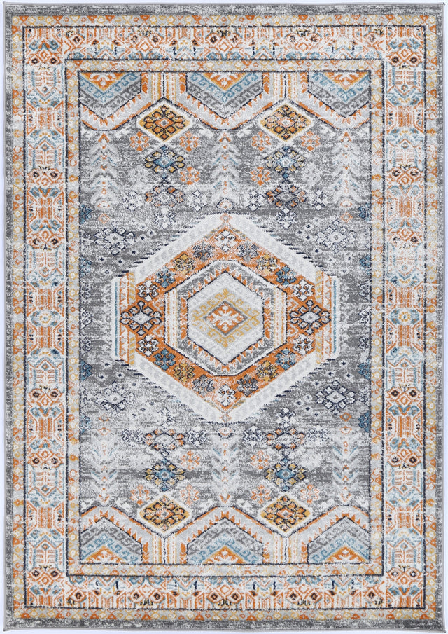 Avignon Zaida Traditional Grey & Terracotta Rug - PROV12