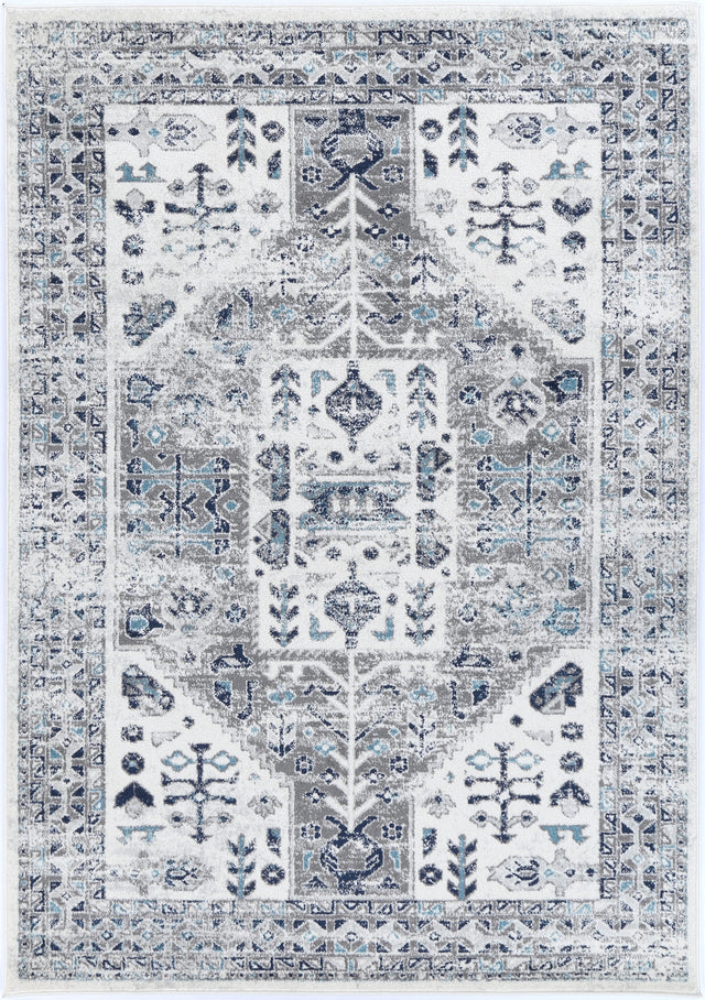 Avignon Celts Cream Blue Traditional Rug - PROV14