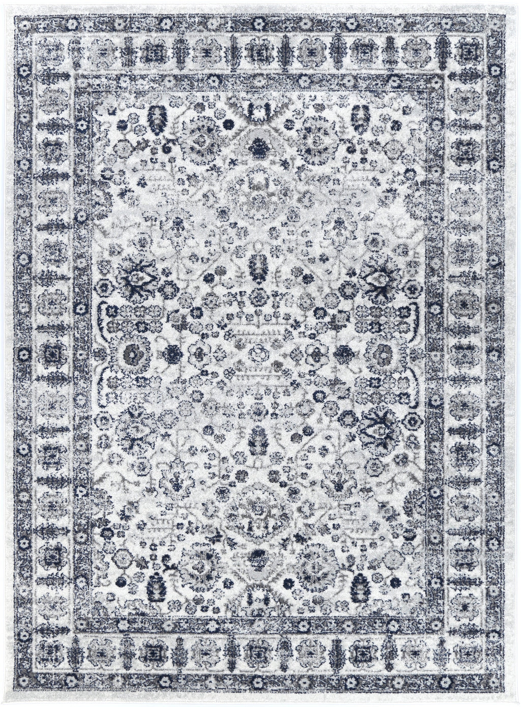 Provence Bonaparte Navy Cream Traditional Rug - PROV16