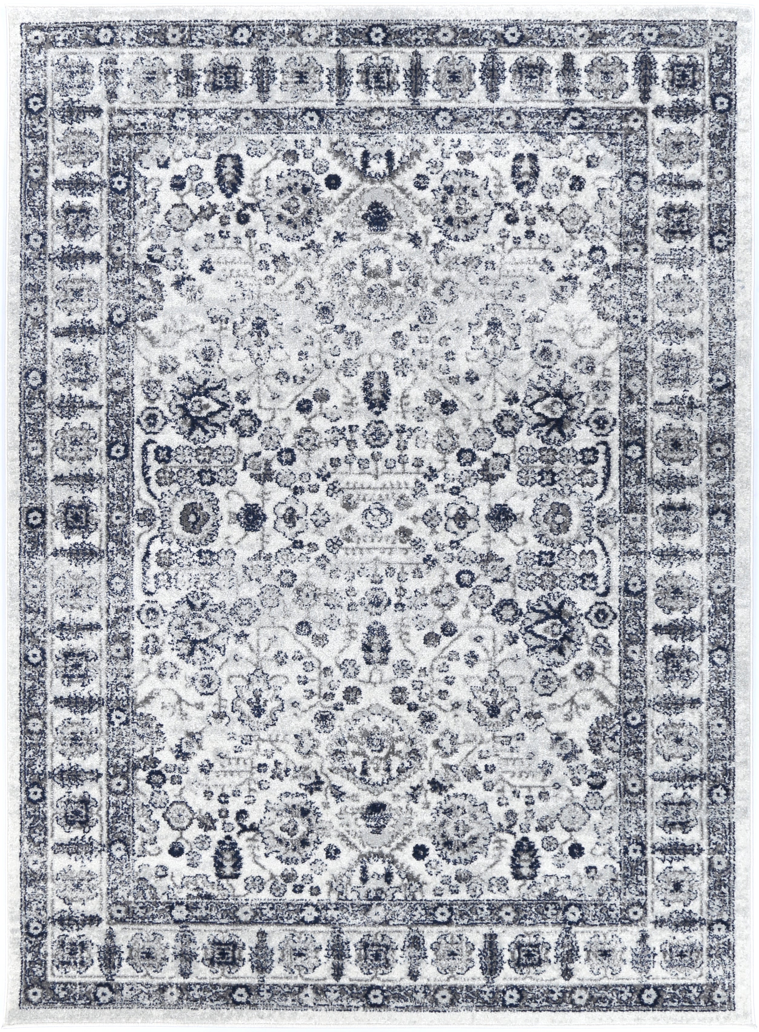 Provence Bonaparte Navy Cream Traditional Rug - PROV16