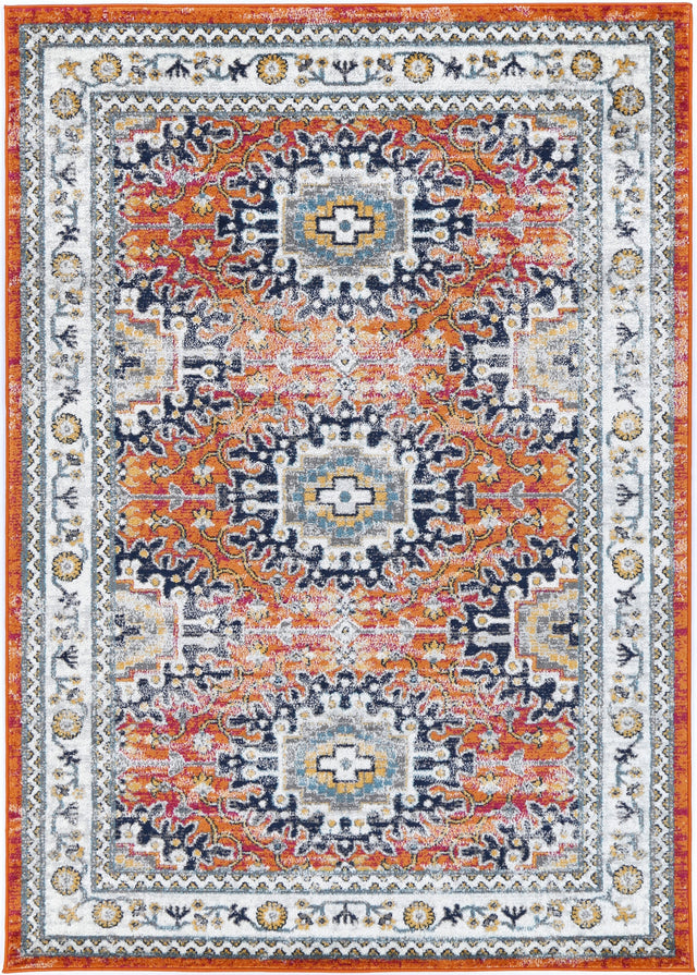 Avignon Pagnol Rust Multi Traditional Rug - PROV20