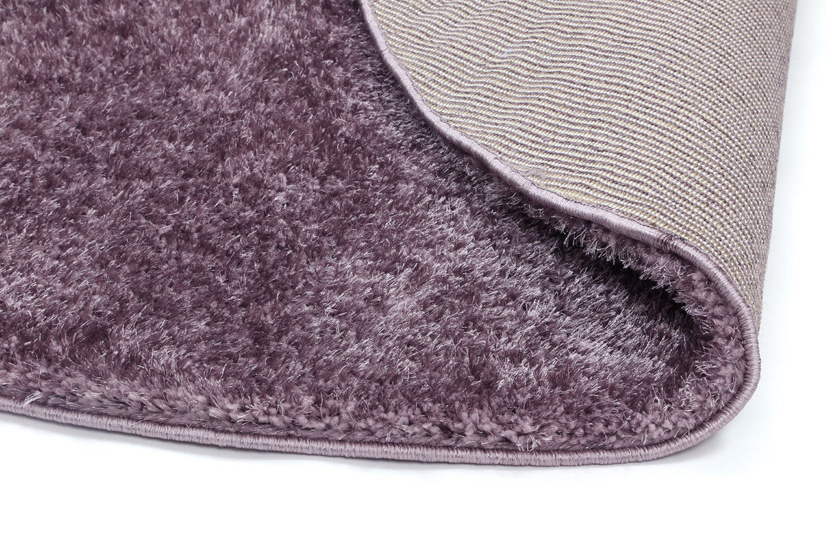 Plush Soft Shag Round Rug Lilac
