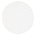 Puffy Soft Shag Round Rug White