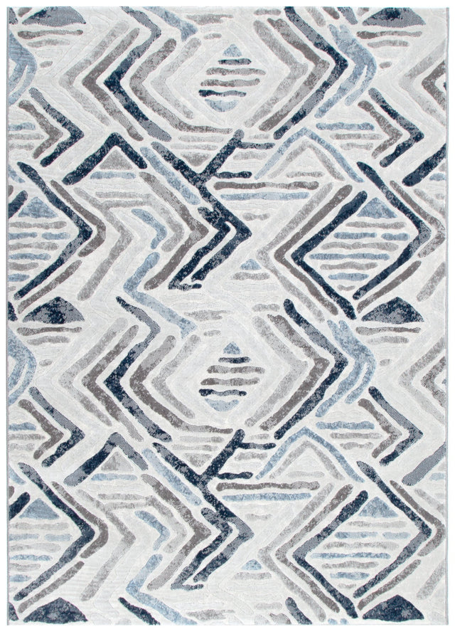 Garnet Diamond Blue Grey Rug