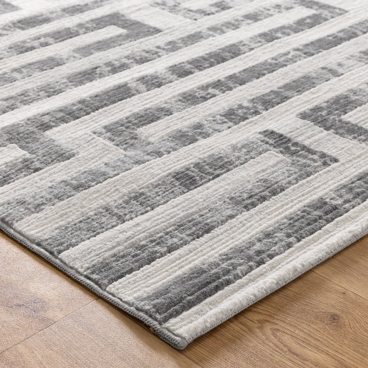 Garnet Maze Grey Rug
