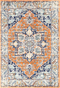 Sicily Messina Orange & Blue Transitonal Rug