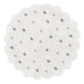 Tranquil Round Scalloped Kids Rug White & Multi: New Arrival