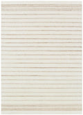 Praia Stripes Ivory Beige Wool Rug