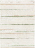 Highlands Olive Stripe Washable Wool Rug