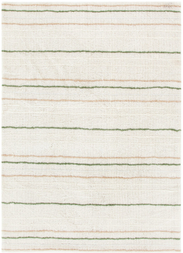 Moorland Olive Stripe Washable Wool Rug