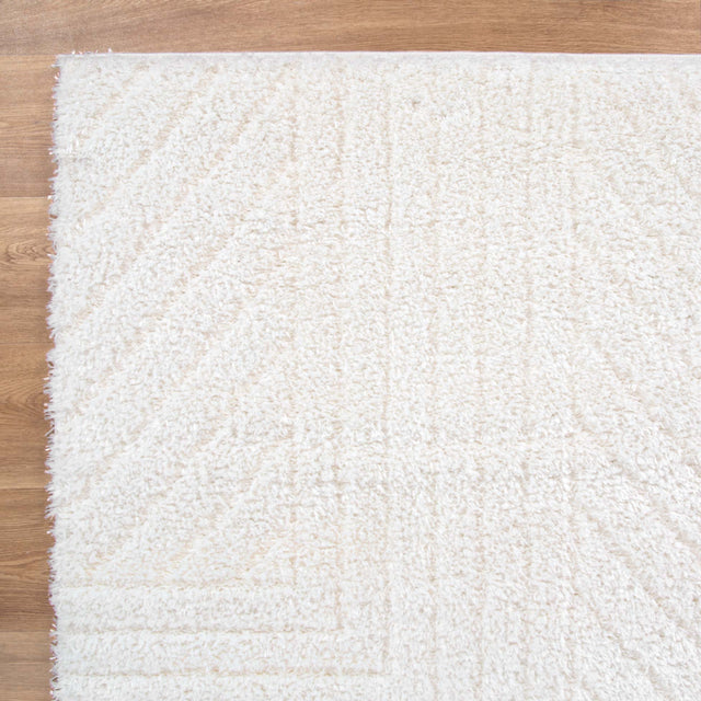Gentle Modern Cream Shag Rug