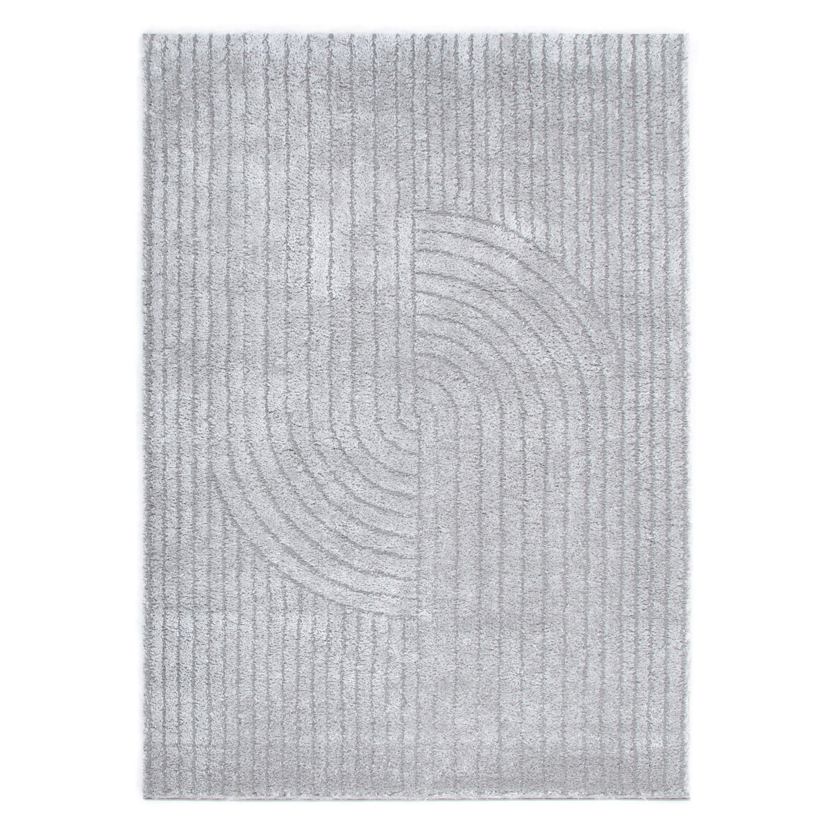 Gentle Dior Silver Shag Rug