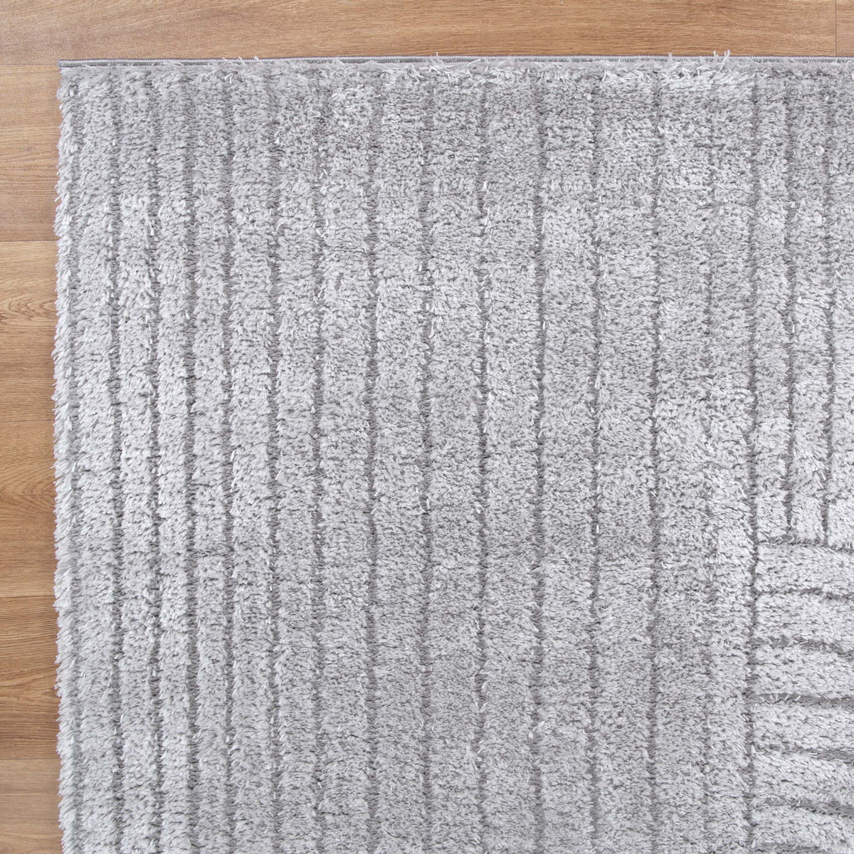 Gentle Dior Silver Shag Rug