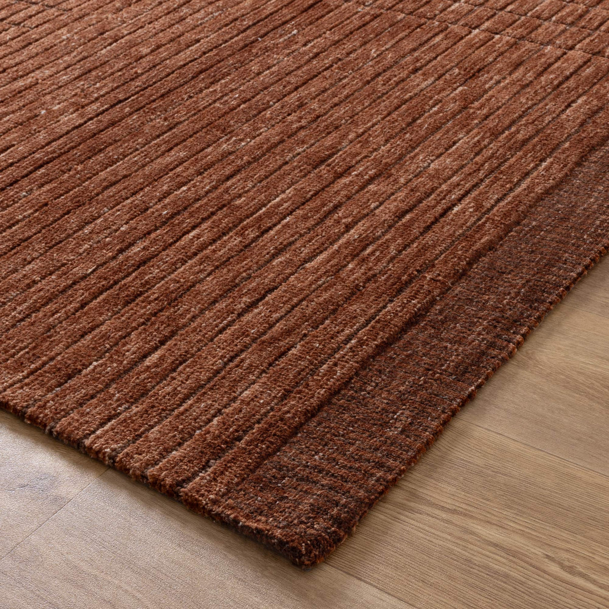 Ravine Terracotta Carved Rug - CANYON01
