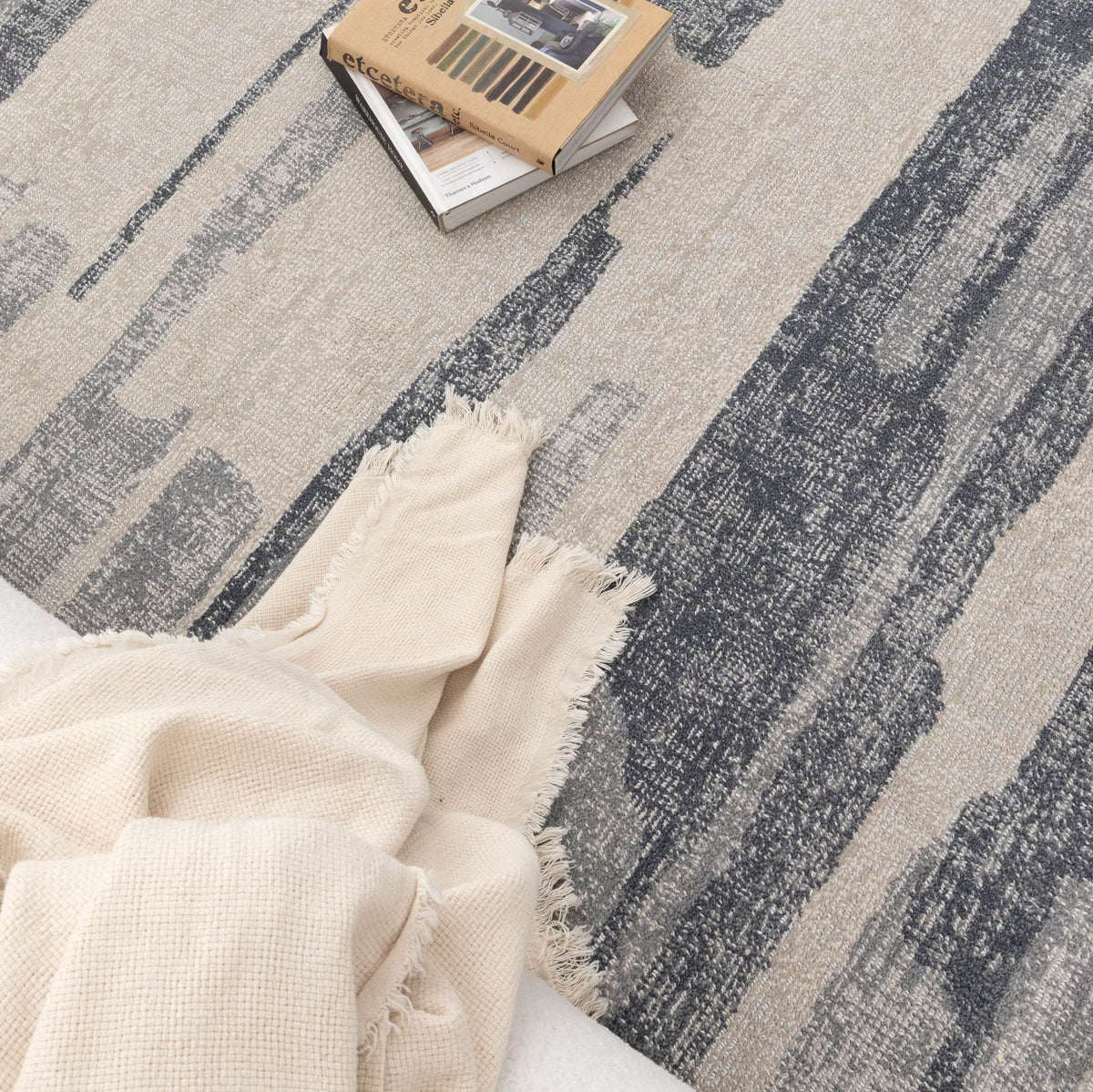 Umbria Watercolour Blue Rug - TOS3