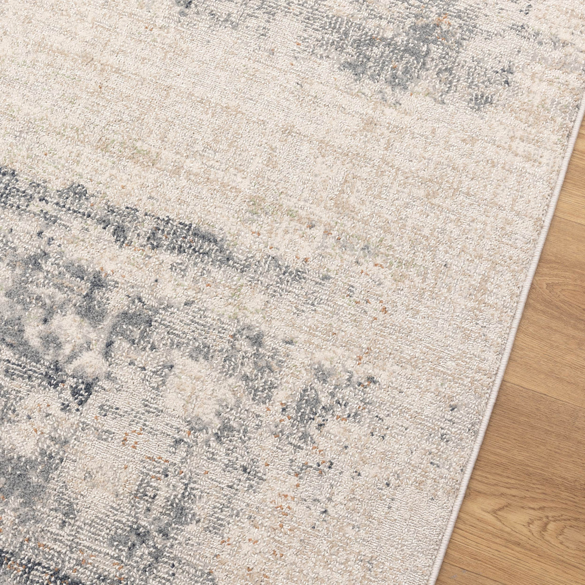 Umbria Distressed Splash Beige Blue Rug TOS5