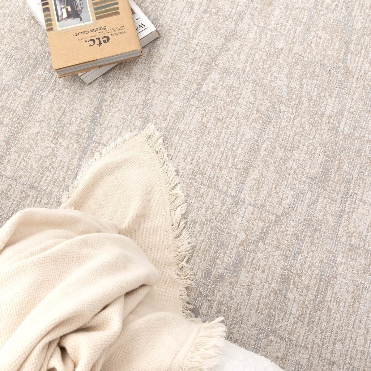 Umbria Lines Grey Beige Rug - TOS6