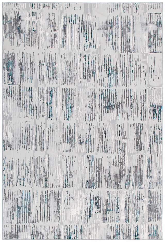 V002: Legacy Abstract Grey Blue Rug