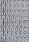 Vanuatu Greenslade Charcoal Geometric Flatweave Rug