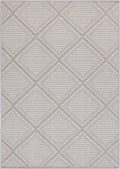 Vanuatu Kenilorea Beige Geometric Flatweave Rug
