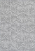Vanuatu Kini Grey Geometric Flatweave Rug