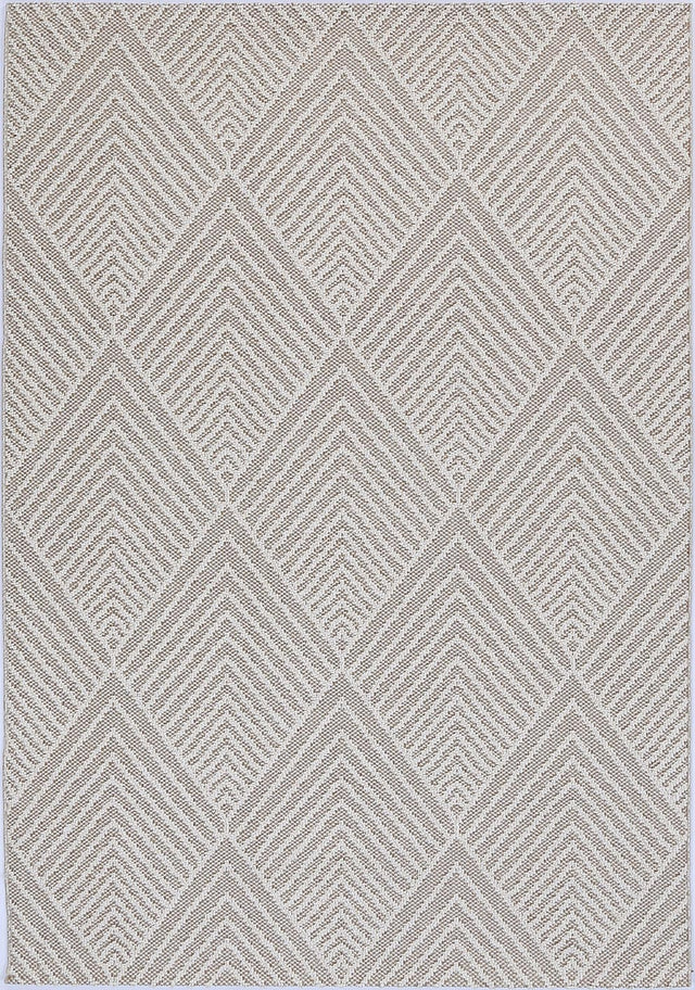 Vanuatu Isle Onika Beige Geometric Flatweave Rug