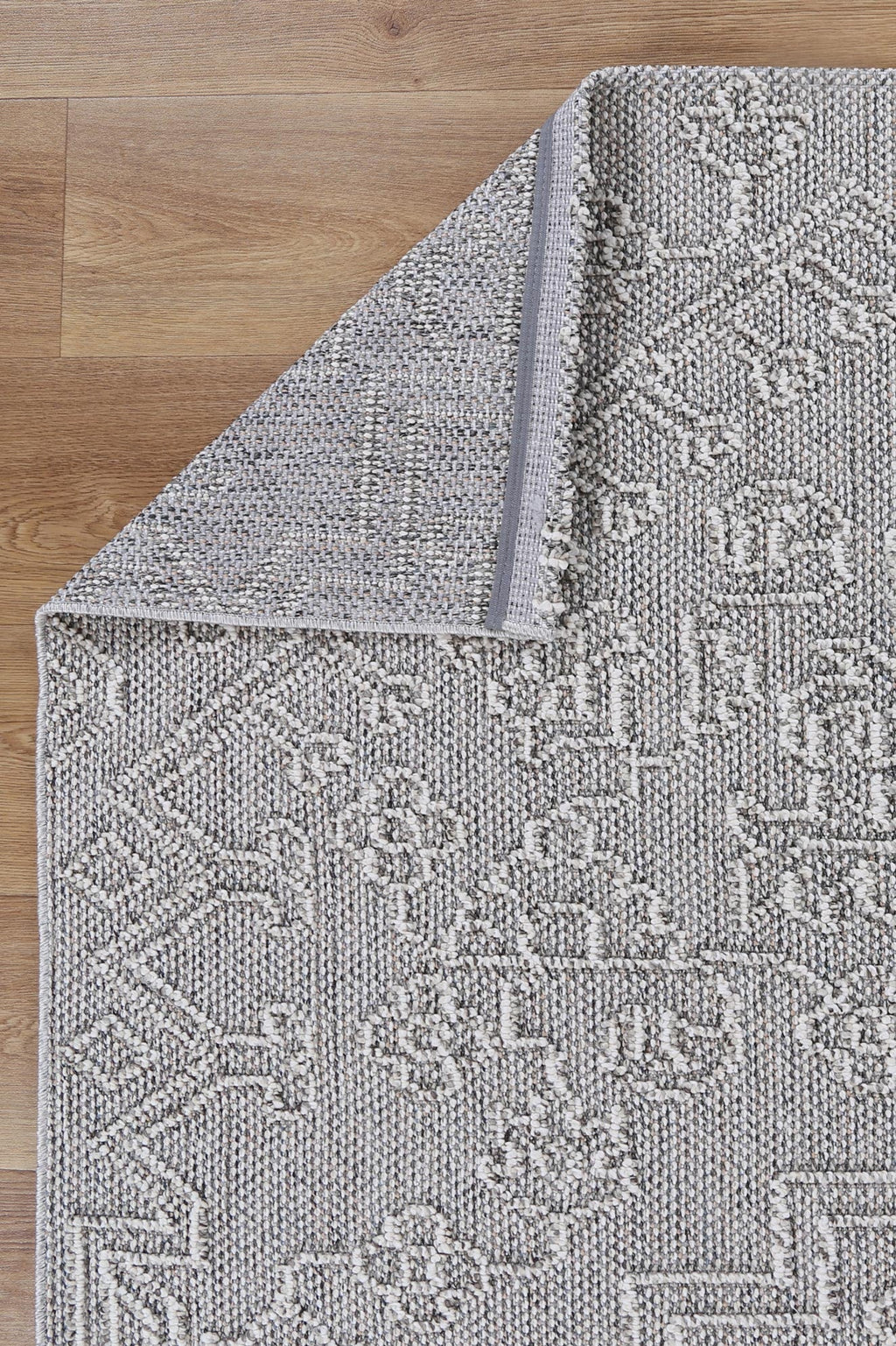 Vanuatu Nori Grey Tribal Flatweave Rug