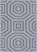 Vanuatu Hale Charcoal Geometric Flatweave Rug