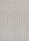 Vanuatu Lui Beige Geometric Flatweave Rug