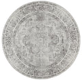 Distressed Vintage Chilaz Grey Round Rug - VITAL 2085-04