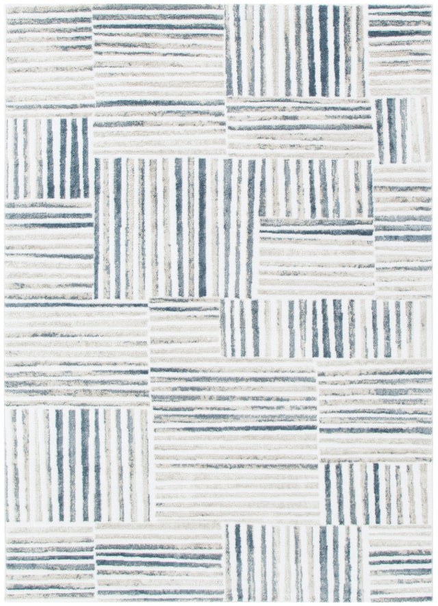 Wellesley Geometric Lines Blue Rug - W002