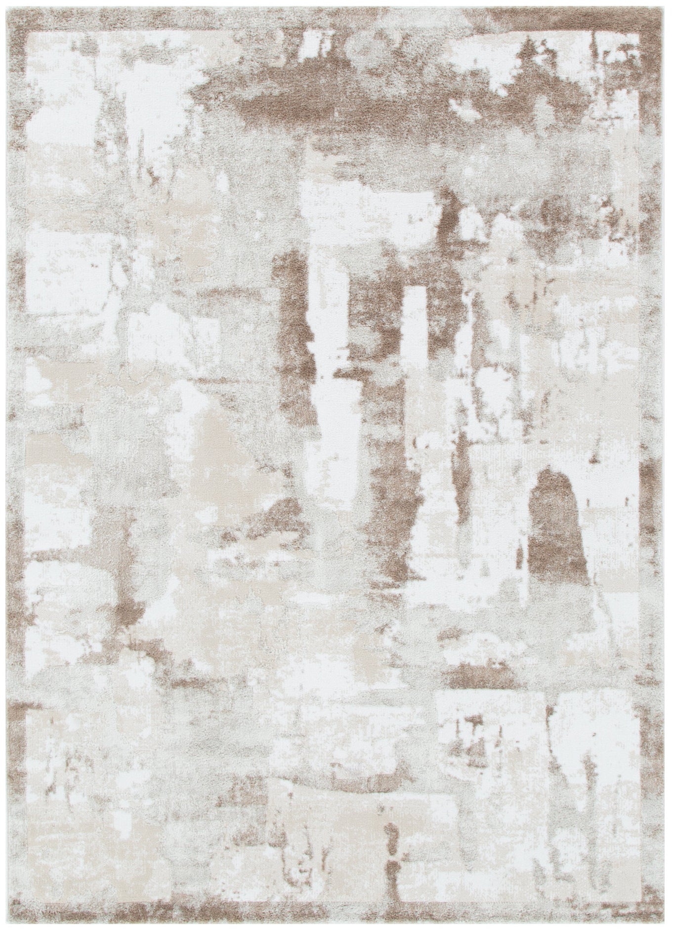 Wellington Abstract Wash Brown Rug - W007