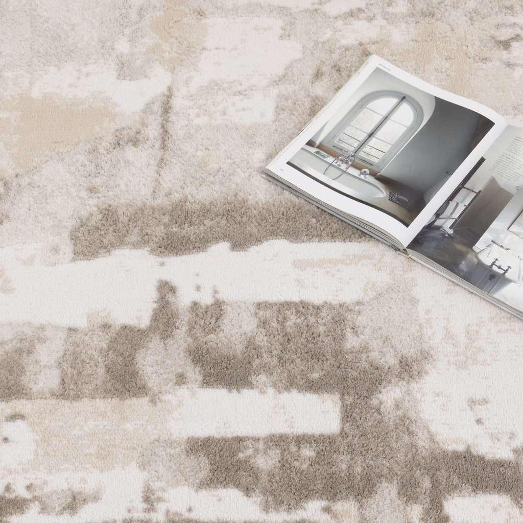 Wellington Abstract Wash Beige Rug - W008