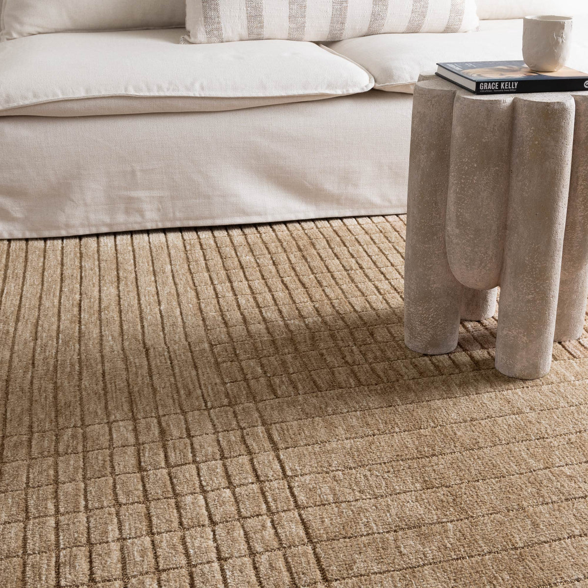 Ravine Warm Sand Carved Rug - CANYON03
