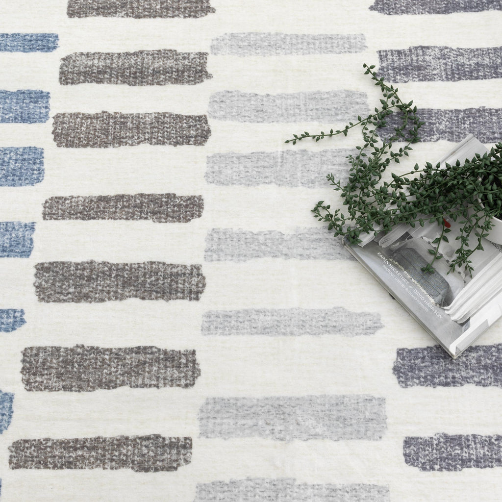 Washwell Modern Stripes Machine Washable Rug - WASH003