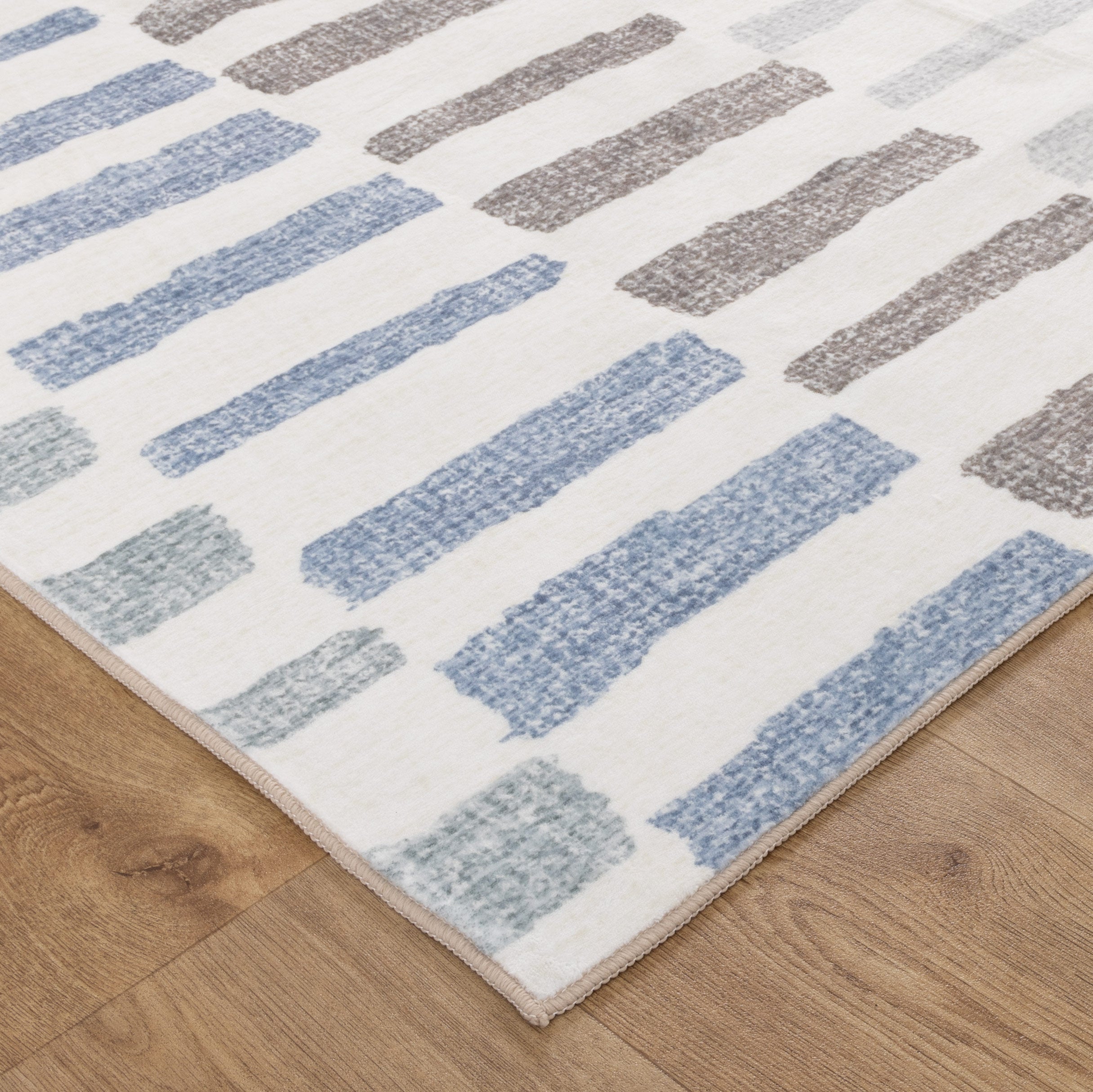 Washwell Modern Stripes Machine Washable Rug - WASH003