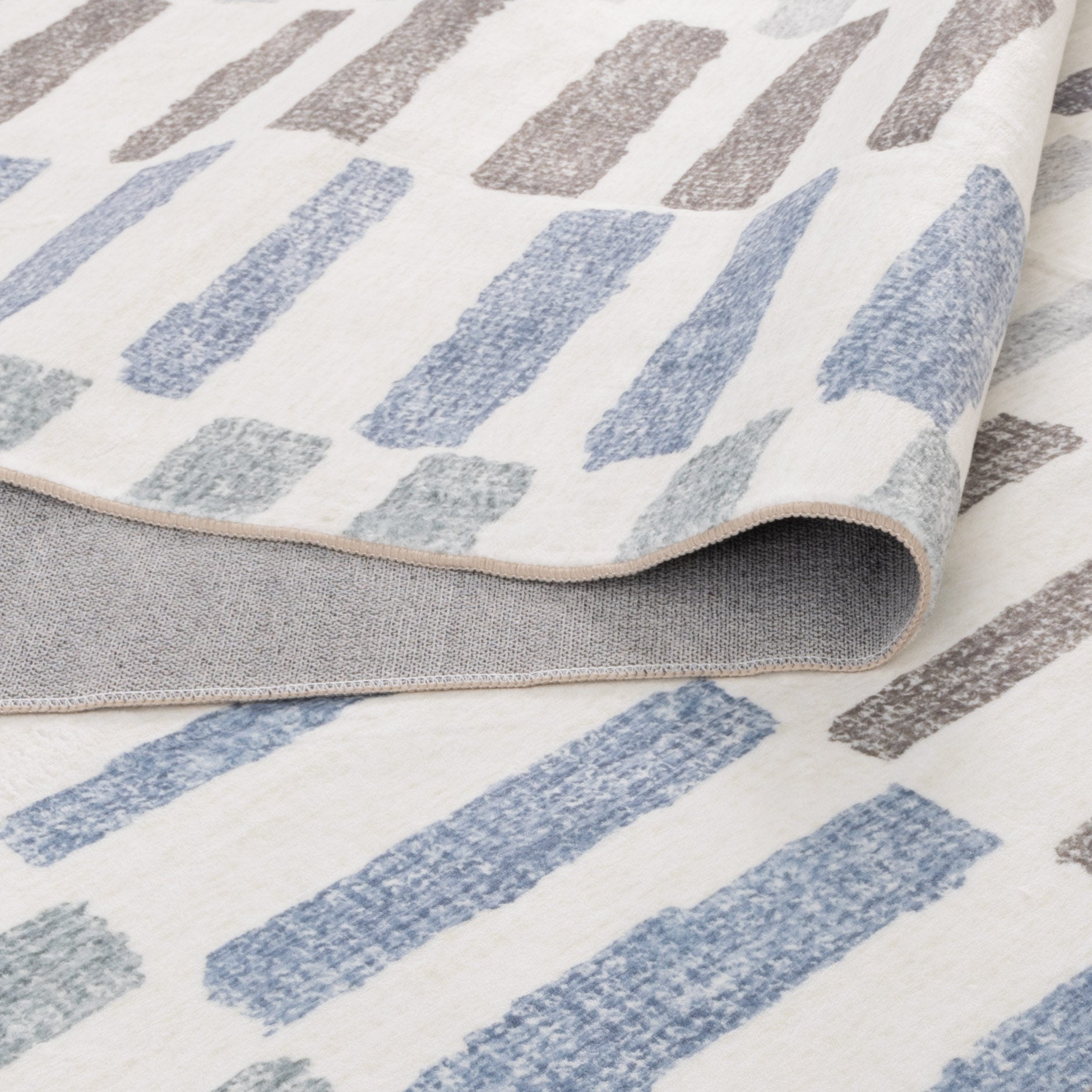 Washwell Modern Stripes Machine Washable Rug - WASH003