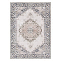 Washwell Beige Grey Machine Washable Rug - WASH004