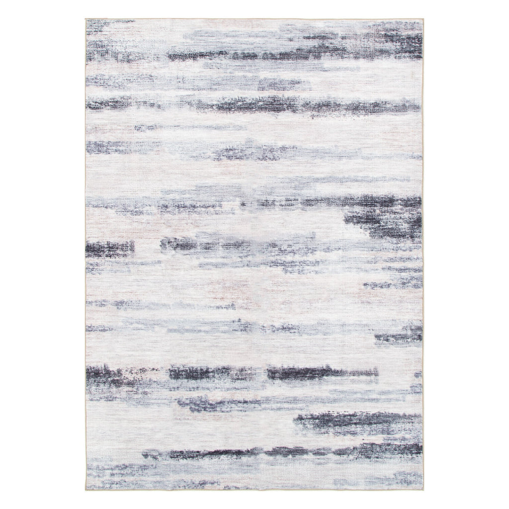 Washwell Blue Multi Abstract Machine Washable Rug - WASH006