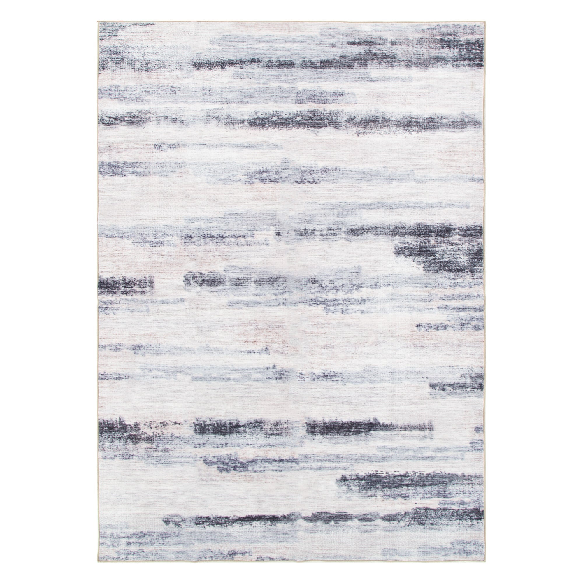 Washwell Blue Multi Abstract Machine Washable Rug - WASH006