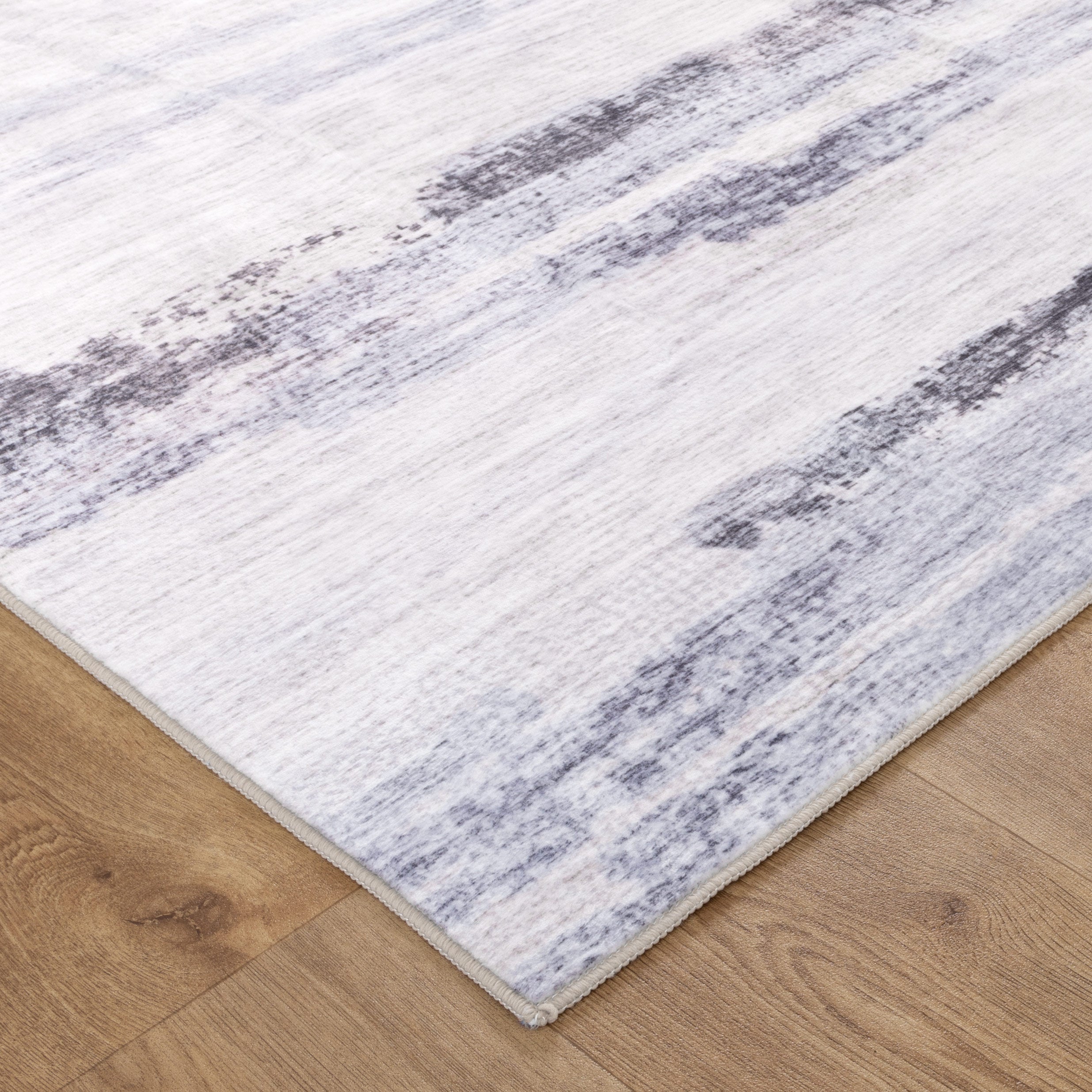 Washwell Blue Multi Abstract Machine Washable Rug - WASH006