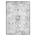 Washwell Blue Distressed Medallion Machine Washable Rug - WASH007